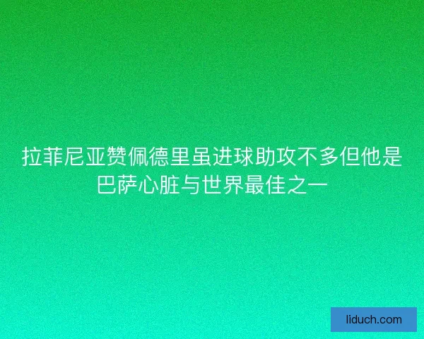 拉菲尼亚赞佩德里虽进球助攻不多但他是巴萨心脏与世界最佳之一 拉菲尼亚赞佩德里虽进球助攻不多但他是巴萨心脏与世界最佳之一